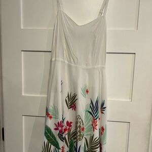 Floral Print White Dress